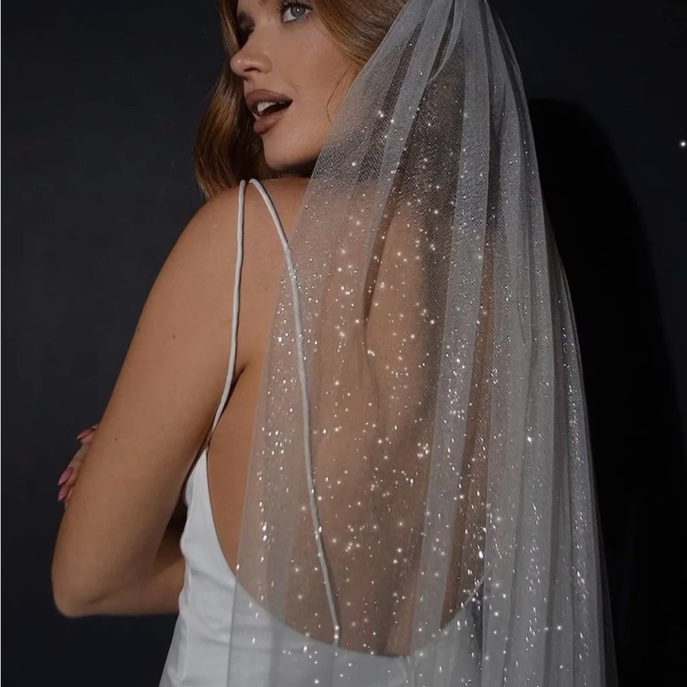 Wedding Veil ‘Champagne’ Sparkle Brand New